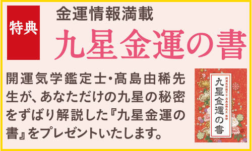 金運情報がぎっしり詰まった九星金運の書