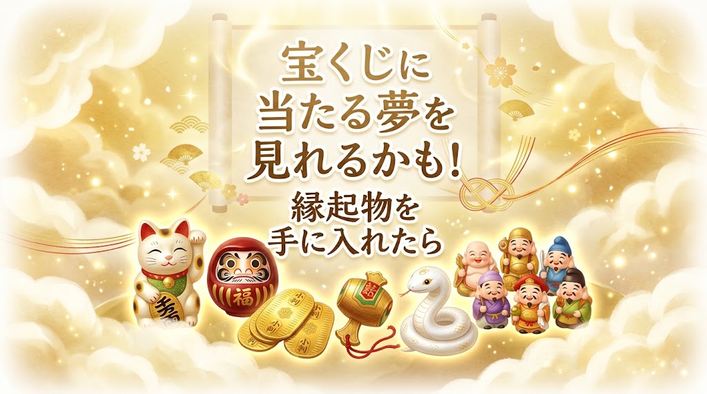 縁起物を手に入れたら宝くじに当たる夢を見れるかも！